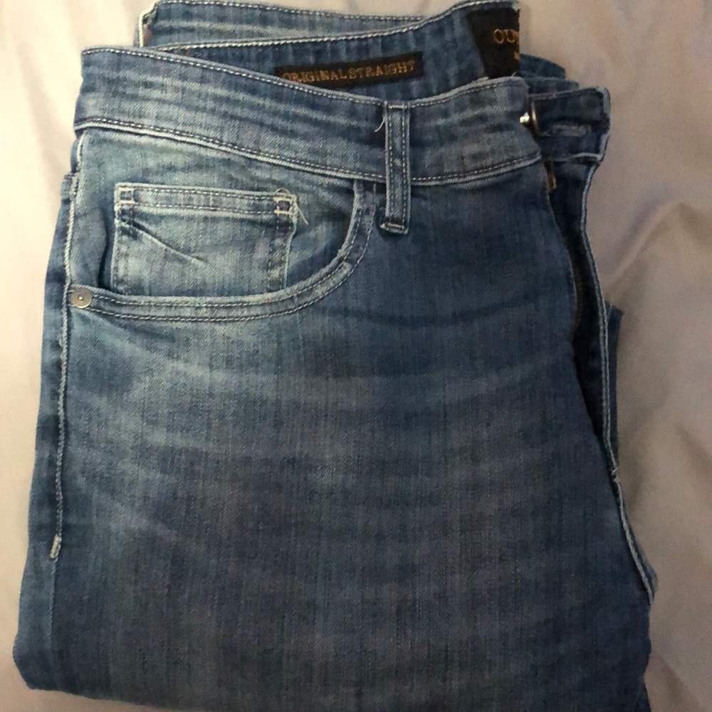 Outpost Makers distressed lightwash jeans